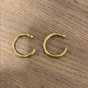 Elegant Gold Dipped Hoop Earrings